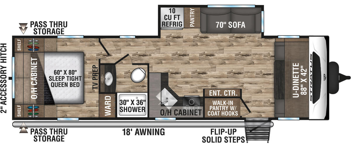 2023 Venture RV Stratus SR281VFD Travel Trailer Floorplan