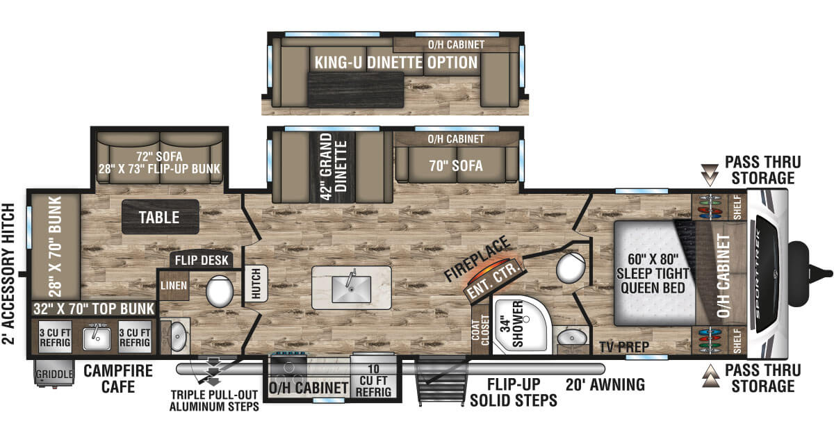 2024 Venture RV SportTrek ST333VIK Travel Trailer Floorplan