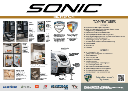 2024 Venture RV Sonic Ultra Lite Travel Trailers Floorplan Poster