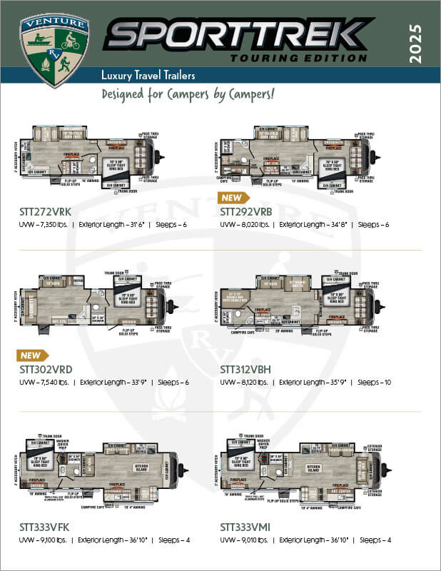 2025 Venture RV SportTrek Touring Edition Luxury Travel Trailers Flyer