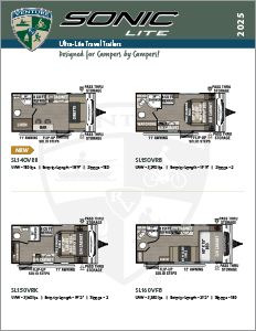 2025 Venture RV Sonic Lite Ultra Lite Travel Trailers Flyer