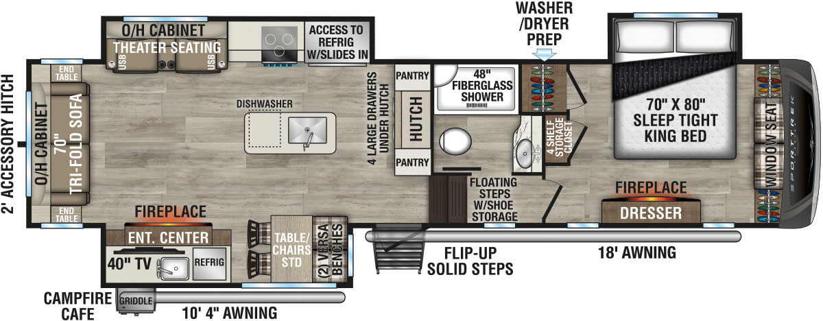 2025 Venture RV SportTrek Touring Edition STTF353VIK Fifth Wheel Floorplan