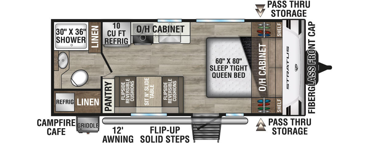 2025 Venture RV Stratus SR200VRB Travel Trailer Floorplan